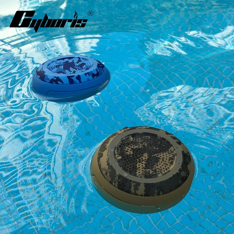 CYBORIS Small Portable Bluetooth Speaker, Portable Shower Speakers IPX7 Waterproof Wireless Floating Pool Mini Outdoor Speakers Handsfree with Built-in Mic for Hot Tub, Swimming, Beach, Boating - Image 2